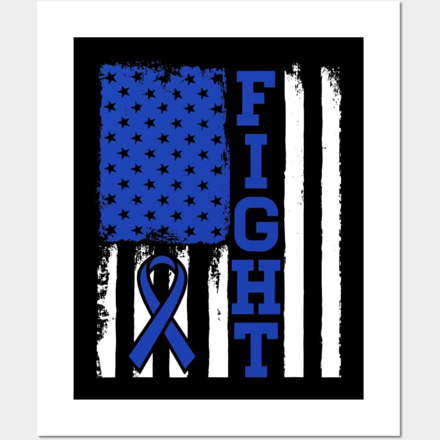 Fight Flag Colon Cancer Fighter Wall Art by eldridgejacqueline